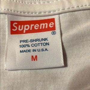 Supreme Swarovski white tee